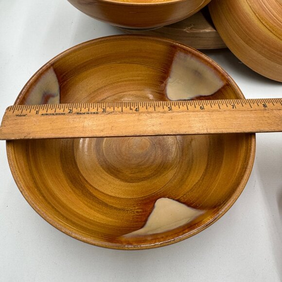 Vintage Sango Splash 4951 China Set of 4 Large Cereal / Pasta Bowls and a Servin - Picture 13 of 13